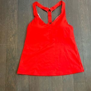 Red Athleta RacerbackTank~Built in Bra~Size Small ~New